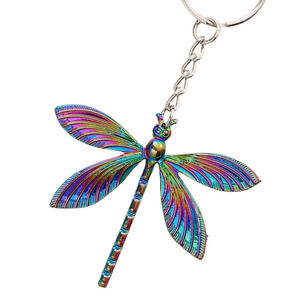 Dragonfly Keychain Rainbow Dragonflies Keyring Iridescent Dragonfly Multi Color